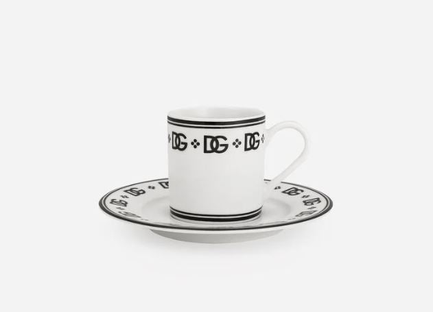 BLK/WHT SET OF 2 CUPS - D&G0054