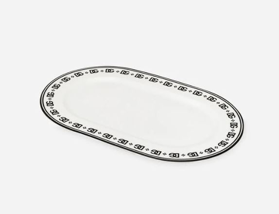 BLK/WHT -SERVING PLATE - D&G0055