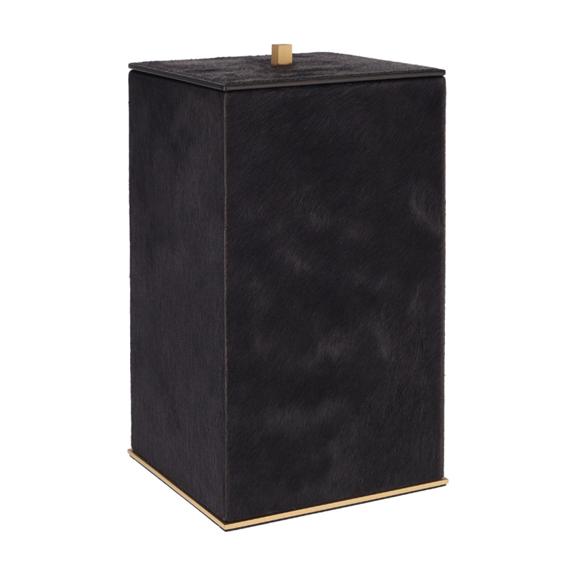 FIRENZE BIN SQUARE PONY: BLACK STITCHING: BLACK CM 18.5 X 18.5 | H. CM 32.5