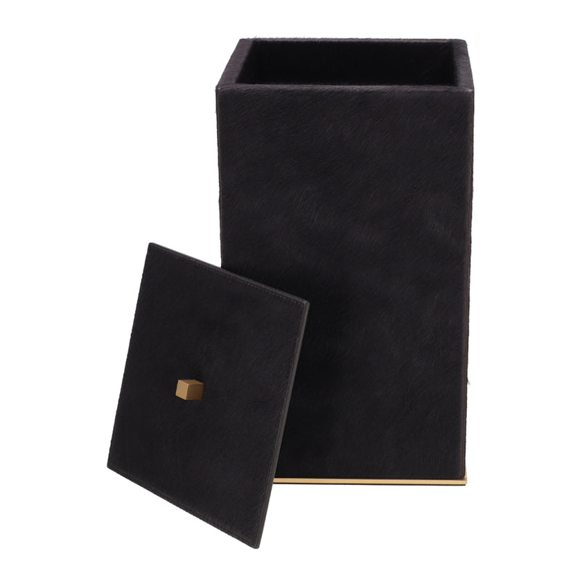 FIRENZE BIN SQUARE PONY: BLACK STITCHING: BLACK CM 18.5 X 18.5 | H. CM 32.5