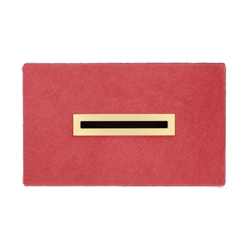 FIRENZE TISSUE HOLDER RECTANGULAR PONY: PAPAYA