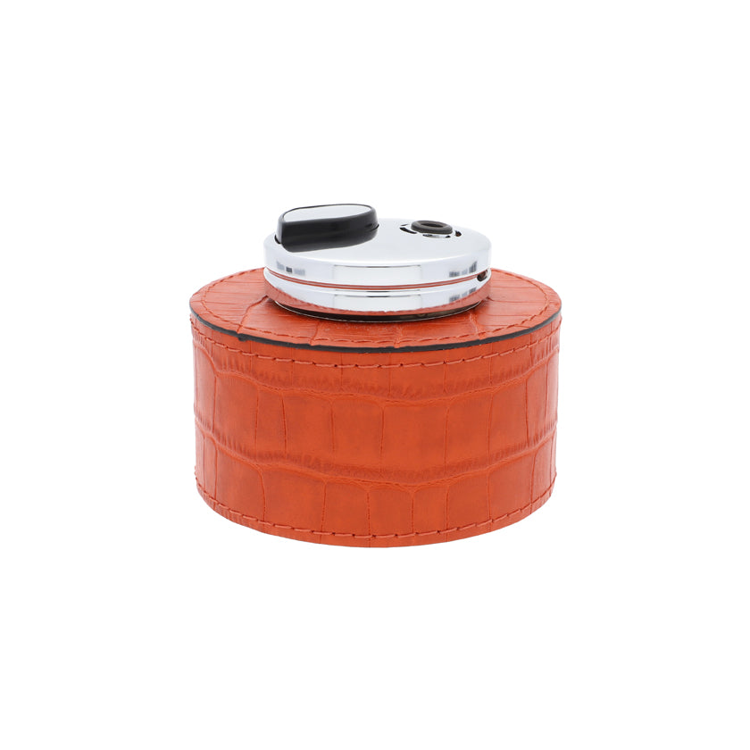 MONTEGO TABLE L. CASE PRINTED CALFSKIN CROCODILESTITCHING: MANGO