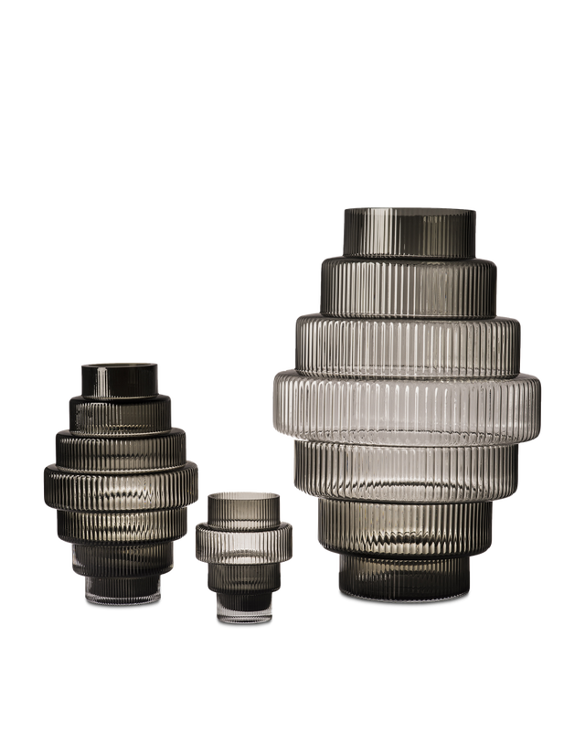 Vase Steps Grey Large