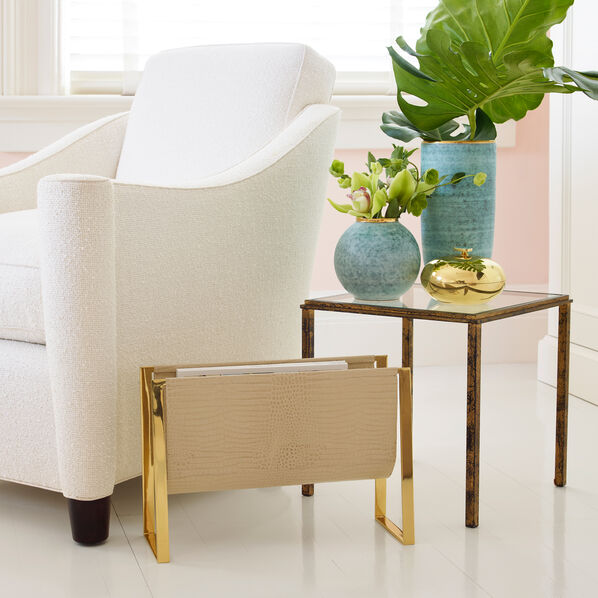 Classic Crocodile Magazine Rack