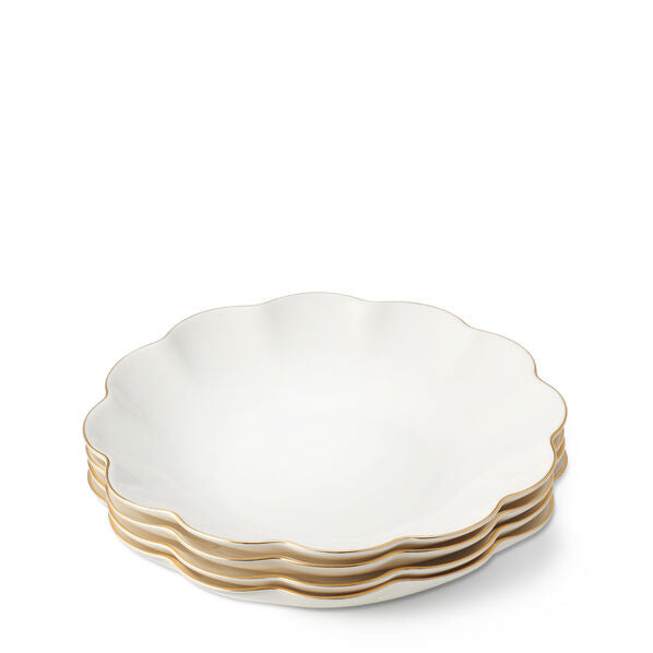 Scalloped Appetizer Plate, Set of 4