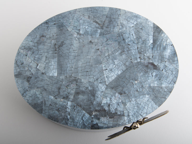 Oval Dragonfly Box - Russian Blue