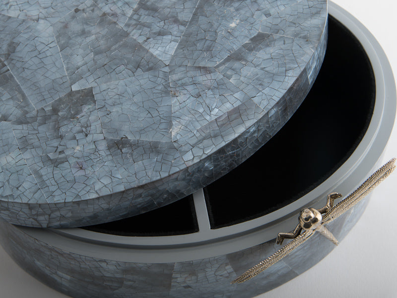 Oval Dragonfly Box - Russian Blue