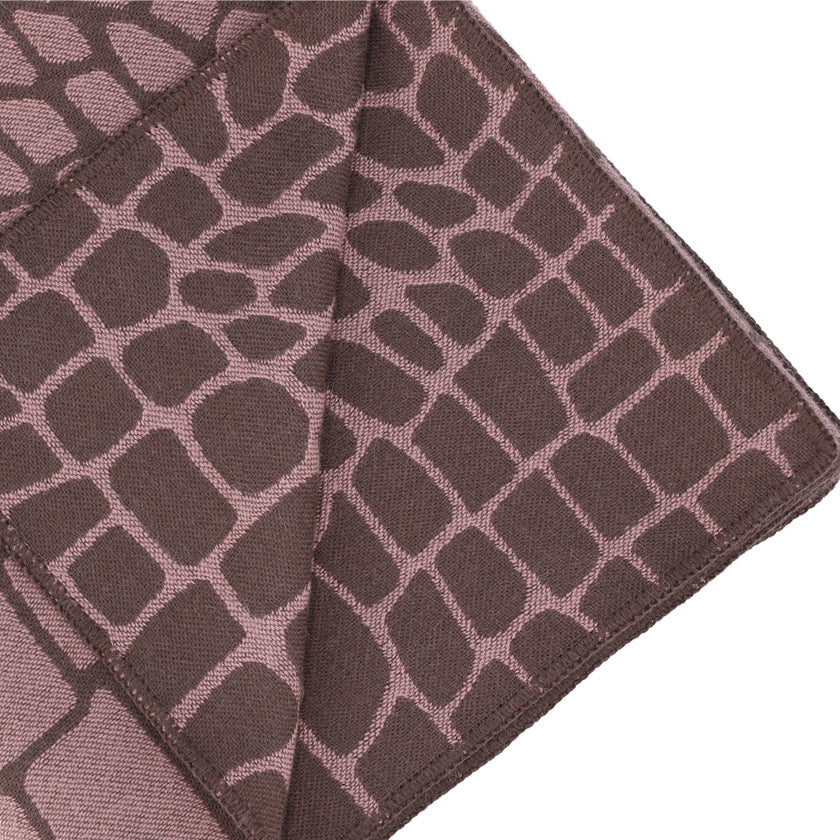 Throw: Croco Jacquard-Mauve+Taupe (Exclusive)