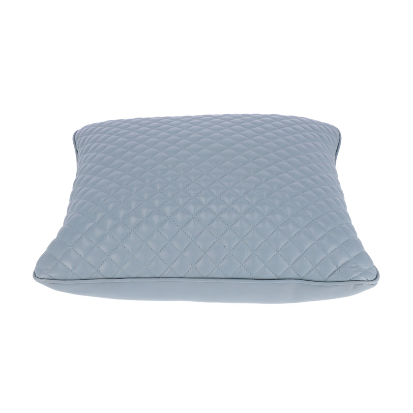 Leather cushion - baby blue