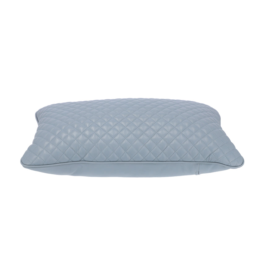 Leather cushion - baby blue