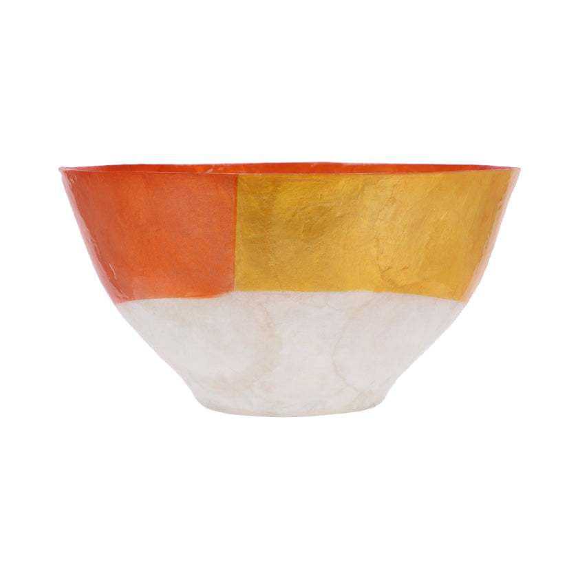 Tricolor Shell salad bowls ( White-yellow-orange)- Medium