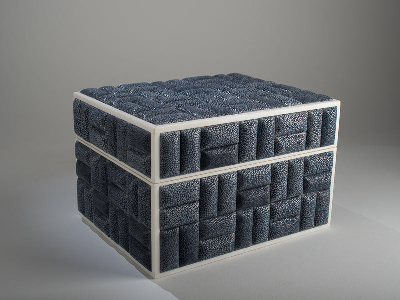 Zelda Box _ Midnight Blue Shagreen