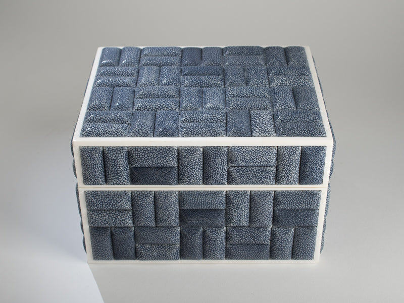 Zelda Box _ Midnight Blue Shagreen