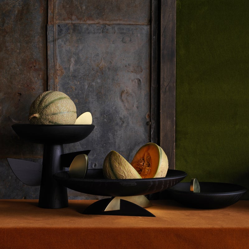 Kelly Behun Leaf Oval Bowl on Stand