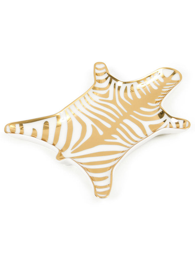Zebra Stacking  Dish Gold