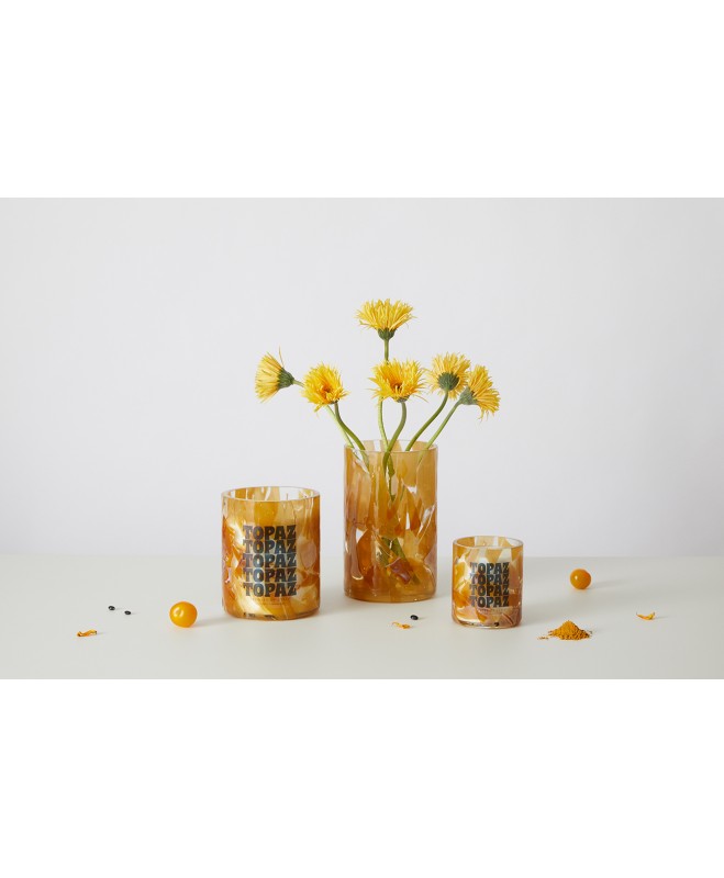 Watercolor Topaz Vase Tall