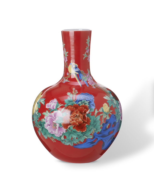 Ball Body Vase Red