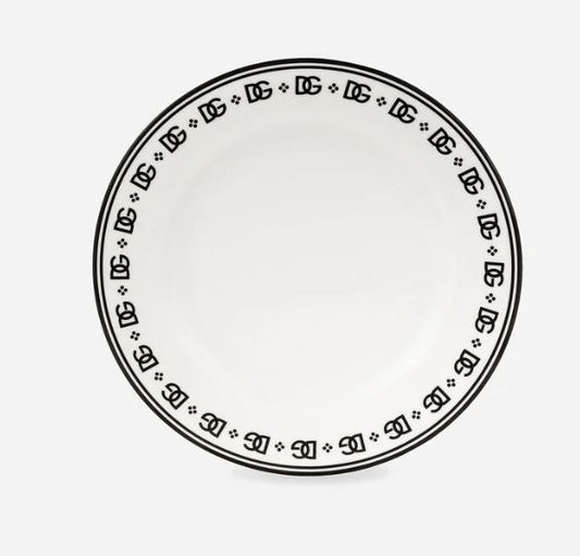 BLK/WHT -2 PIECE DISH SET - D&G0040