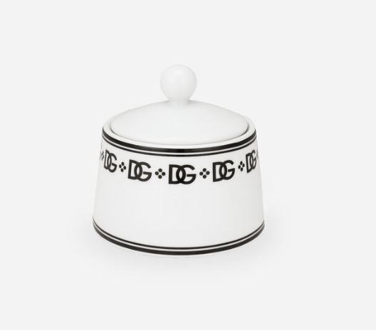 BLK/WHT SUGAR BOWL -D&G0053