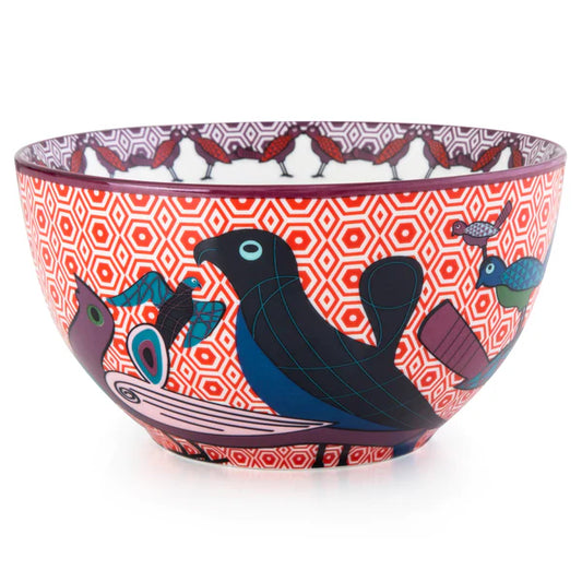 Bowl Porcelain Birds of Paradise - 15 cm