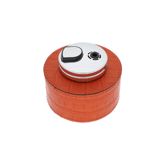 MONTEGO TABLE L. CASE PRINTED CALFSKIN CROCODILESTITCHING: MANGO