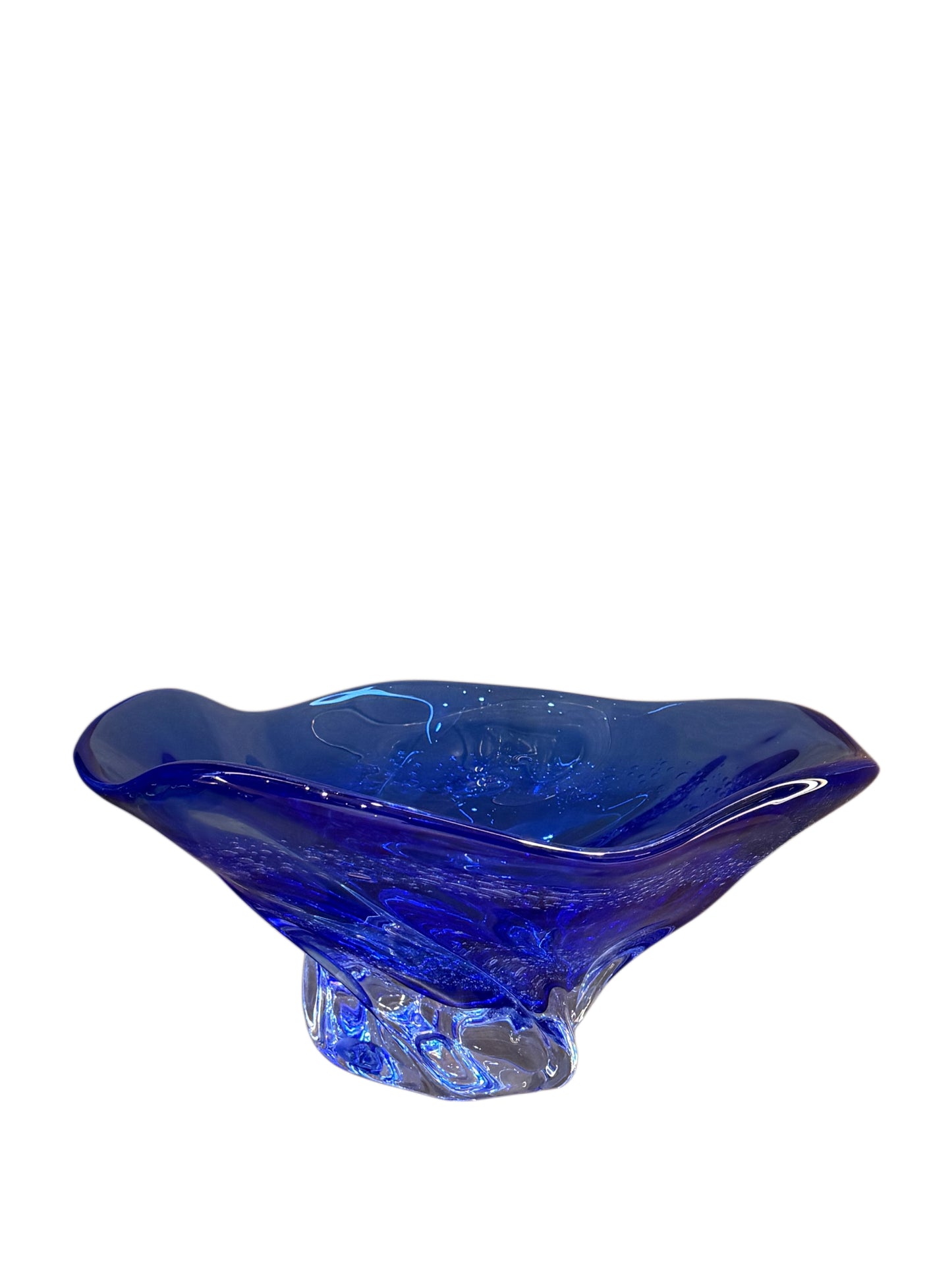The Cobalt Swirl Art Glass Bowl