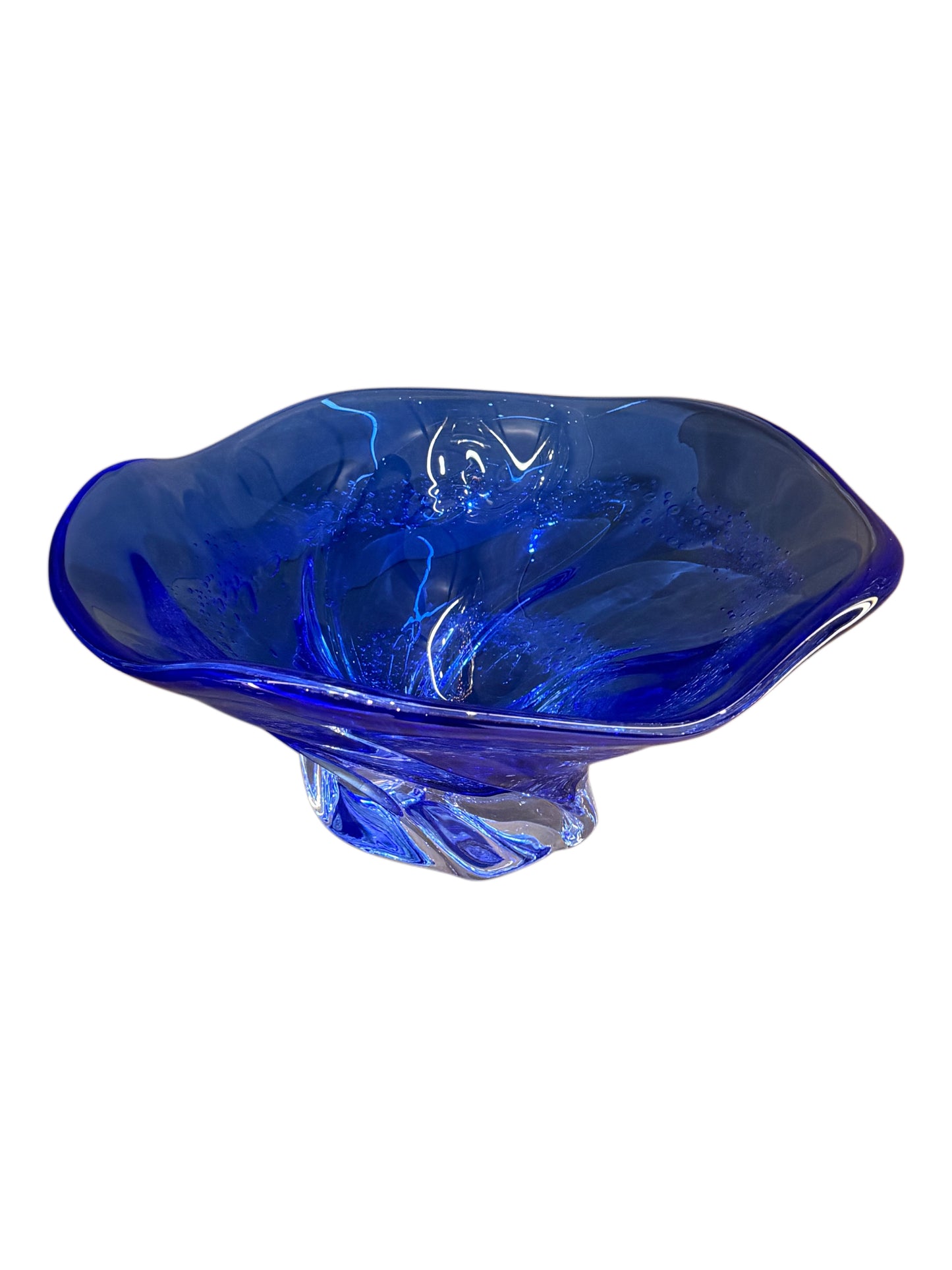 The Cobalt Swirl Art Glass Bowl