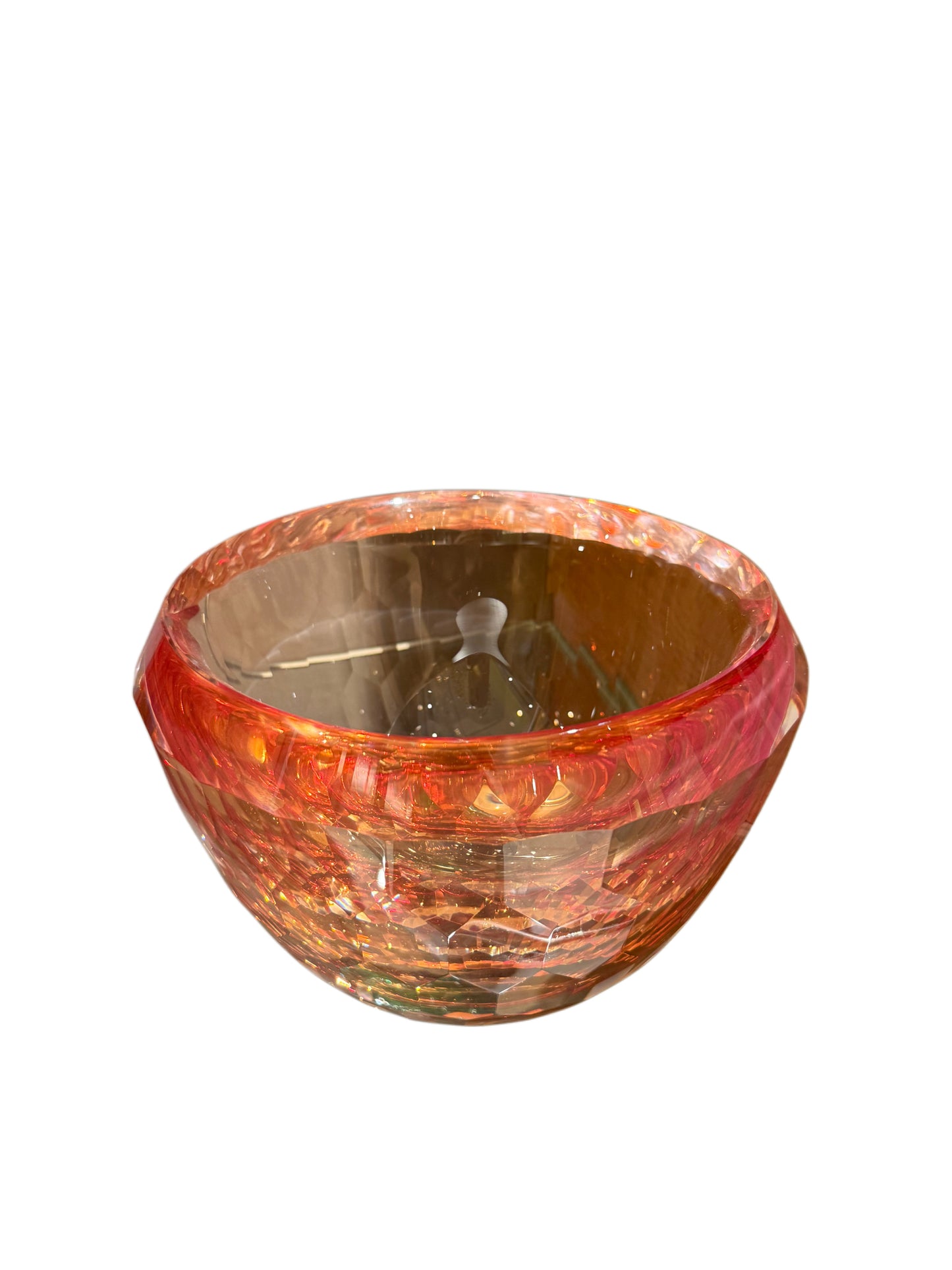 The Peach-Morganite Faceted Crystal Bowl