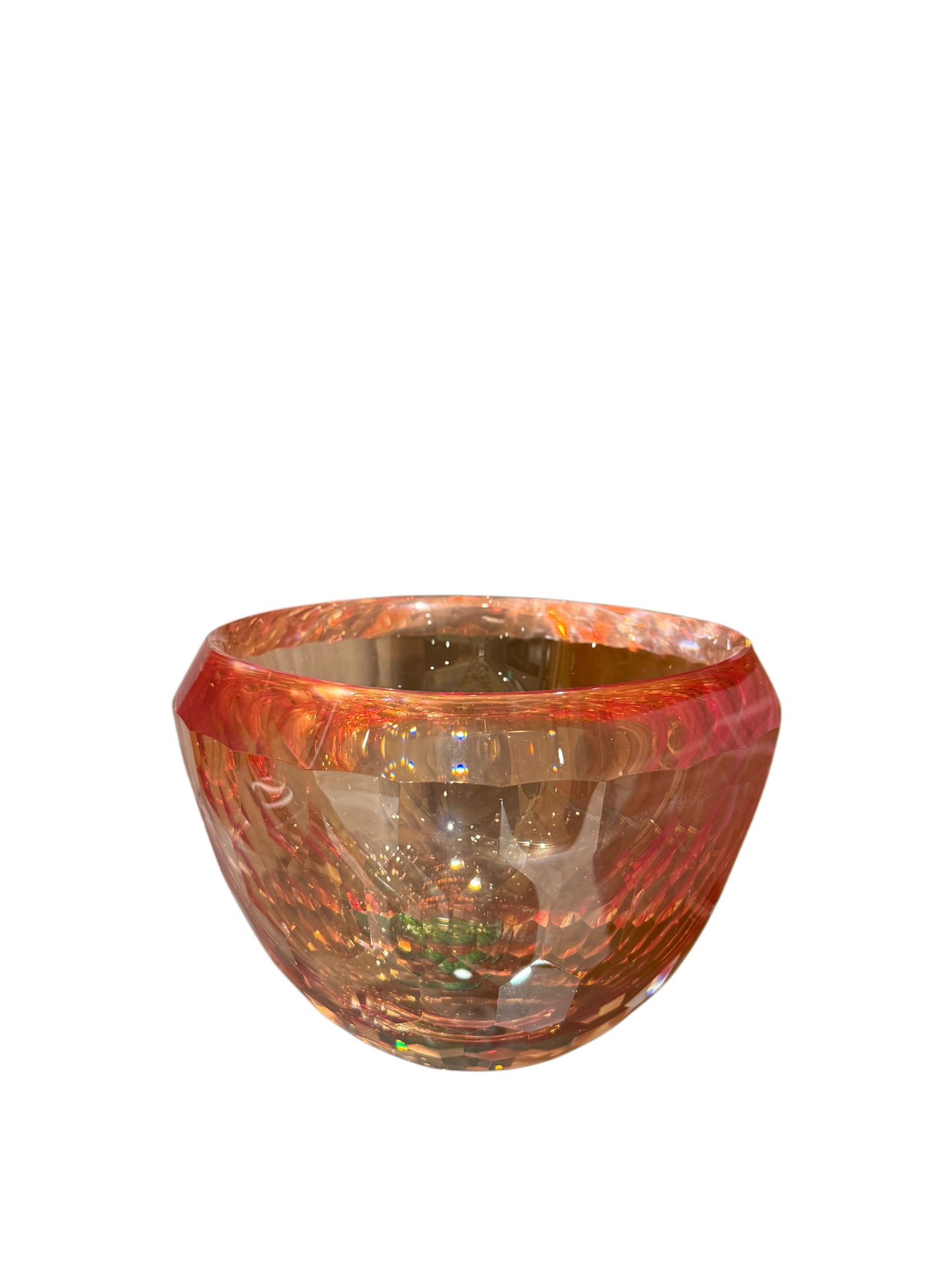 The Sunset Amber & Ruby Sommerso Bowl