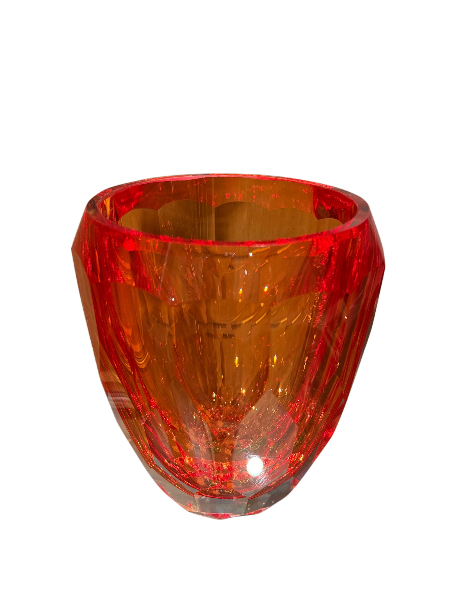The Carnelian Faceted Crystal Vase