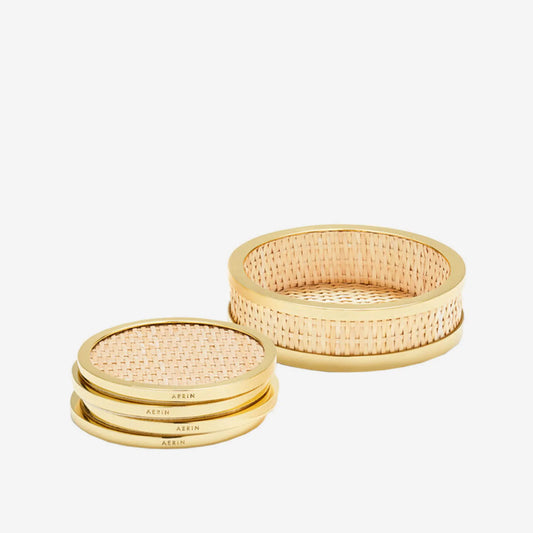 Colette Cane Coaster Set (S/4)