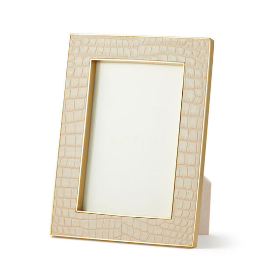 Classic Crocodile  Leather 4x6 Frame