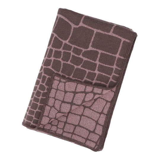 Throw: Croco Jacquard-Mauve+Taupe (Exclusive)