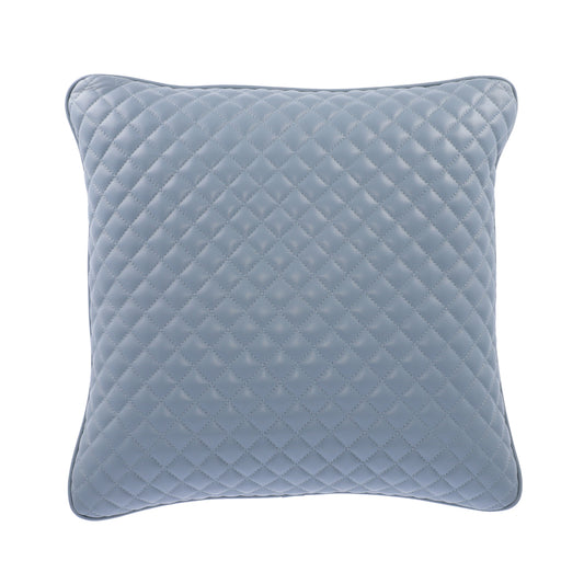 Leather cushion - baby blue