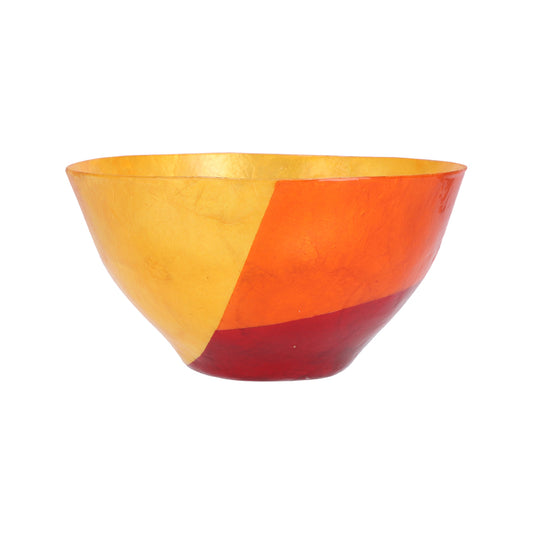 Tricolor Shell salad bowls ( White-yellow-orange ) Large