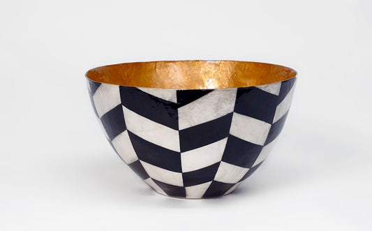 Mother-of-Pearl Herringbone Salad Bowl - Large